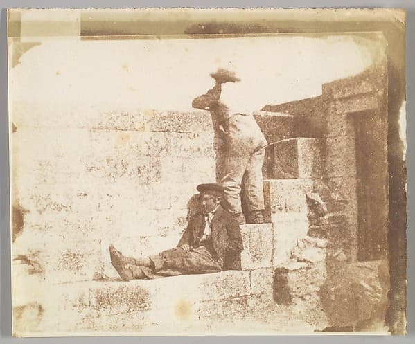 Two Young Men Resting on a Pier, by Calvert Richard Jones