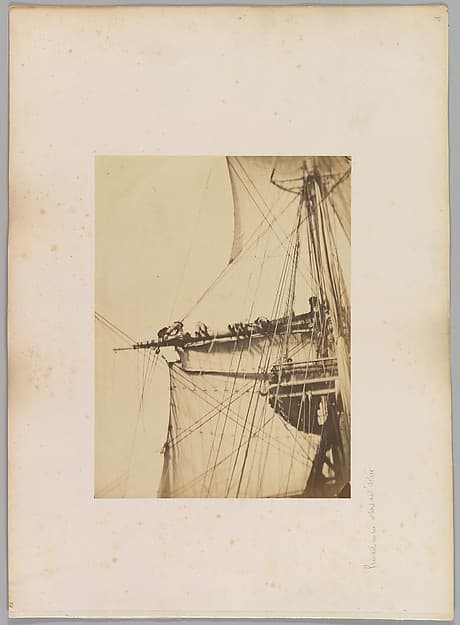 Prenant un Ris à Bord de L'Astrée, by Félix Auguste Leclerc