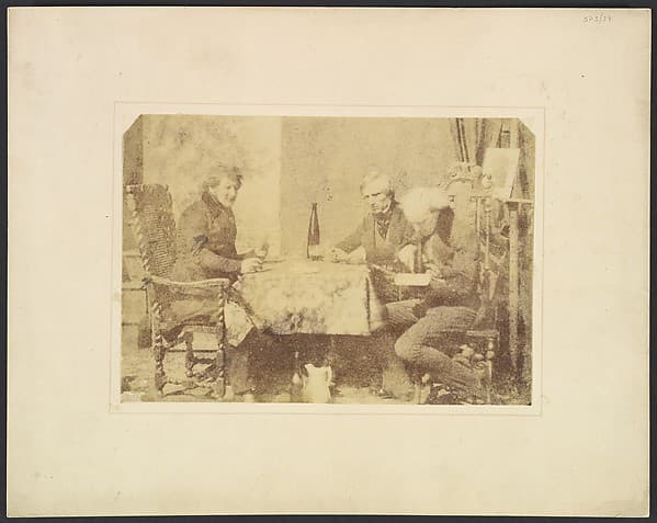 Group of Gentlemen Conversing over a Glass of Wine, by William Henry Fox Talbot