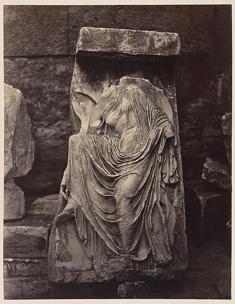 Fragment from Balustrade of the Temple of Athena Nike, Acropolis, Athens, by William James Stillman