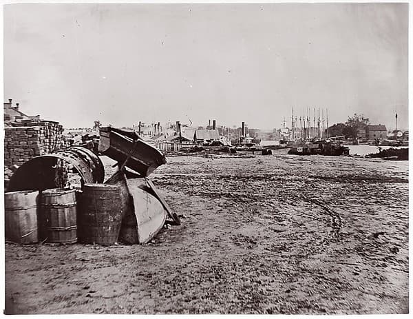 Wharves at Richmond, Virginia, by Alexander Gardner