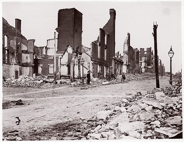 Ruins in Carey Street, Richmond, by Thomas C. Roche