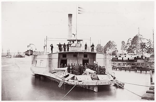 U.S. Gunboat "Commodore Perry" on Pamunkey River, by Timothy H. O'Sullivan