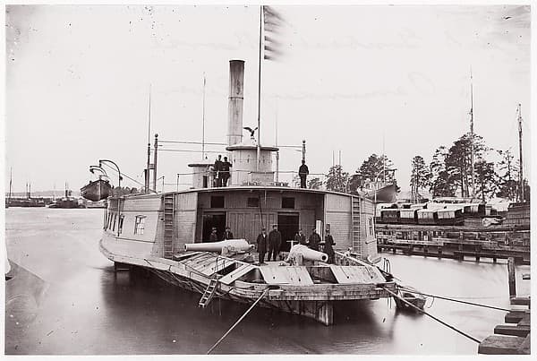 U.S. Gunboat "Commodore Perry" on Pamunkey River, by Timothy H. O'Sullivan