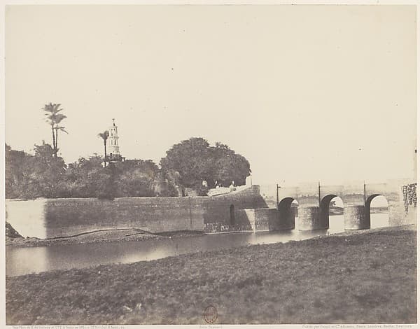 Syout, Pont Sur le Grand Canal, by Félix Teynard