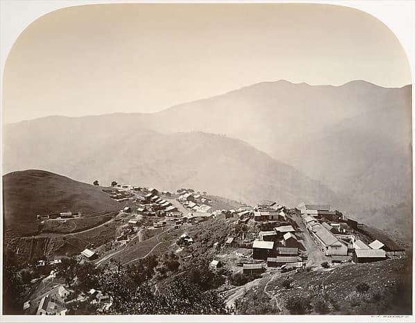 The Town on the Hill, New Almaden, by Carleton E. Watkins