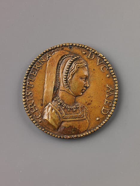 Portrait medal of Christine of Denmark, by Jacopo Nizolla da Trezzo