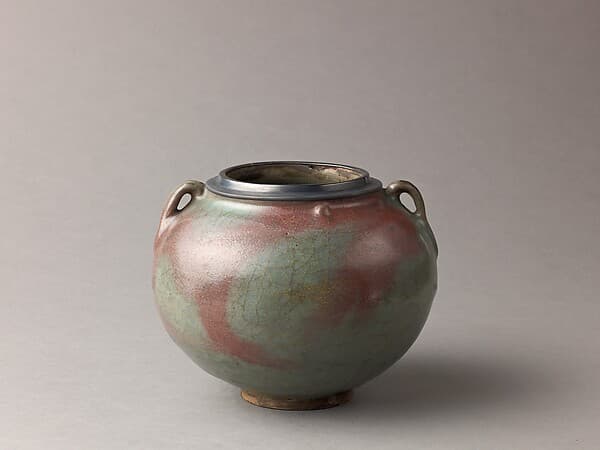 Two-eared jar, Jun ware, by Chinese