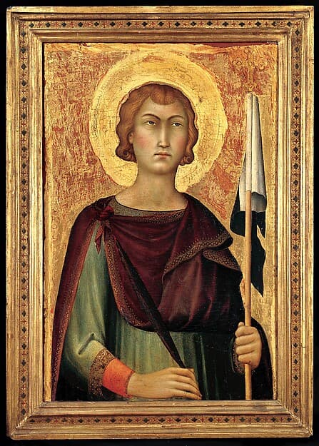 Cassetta frame on a polyptych panel