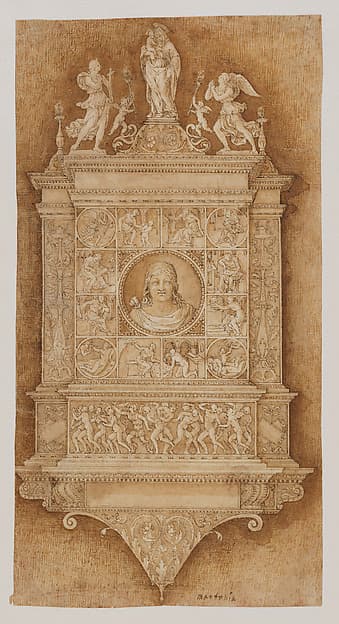 Design for a Funeral Monument, by Italian, Lombardy
