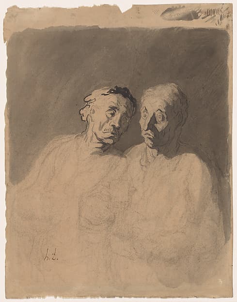 Two Drinkers, by Honoré Daumier