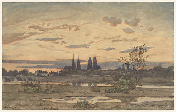 A View of Moulins, by Henri-Joseph Harpignies