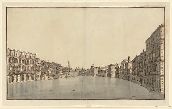 The Grand Canal from Ca'Moro-Lin and Ca'Foscari to the Carità, by Bernardo Bellotto