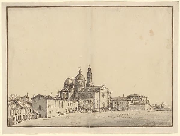 Santa Giustina and the Prato della Valle at Padua, by Bernardo Bellotto