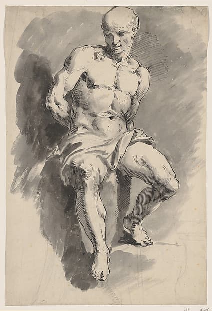 A Seated Slave, by Pietro Antonio Novelli