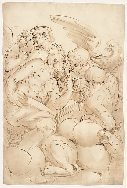 The Four Evangelists, by School of Cambiaso