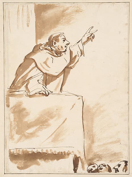 A Monk Preaching, by Giuseppe Maria Crespi