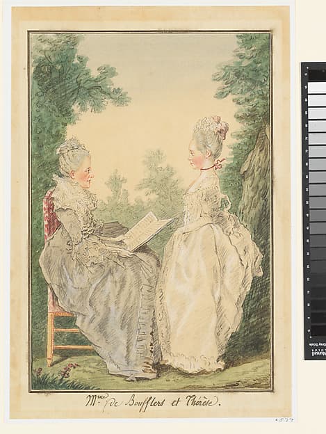 Madame la Comtesse de Boufflers and Thérèse, by Louis de Carmontelle