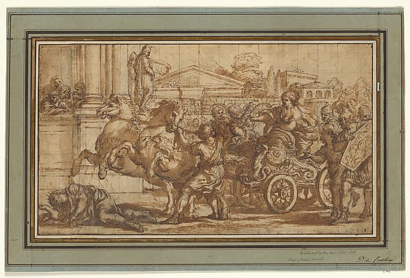 Tullia Driving Her Chariot over the Body of Her Father, by Ciro Ferri