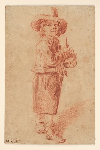 The Rommelpot Player, by French (?)