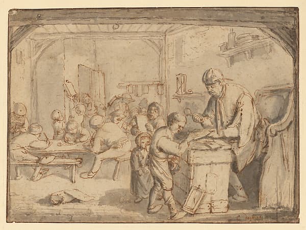 The Schoolmaster, by Cornelis Dusart