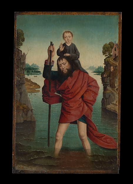 Saint Christopher and the Infant Christ, by Dieric Bouts