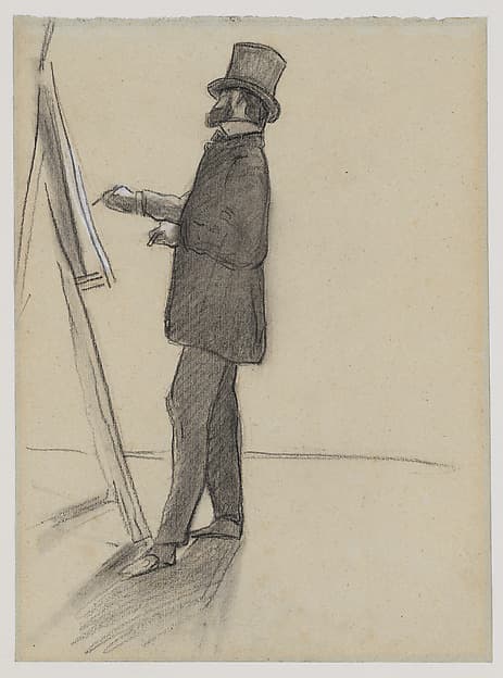 Manet and his Easel, by Jean-Frédéric Bazille
