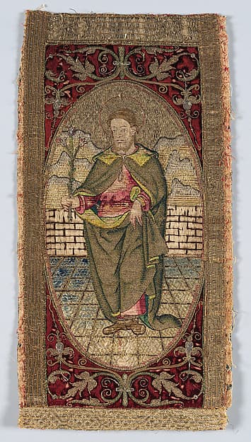 Orphrey section made into cushion