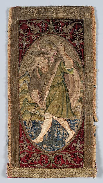 Orphrey section made into cushion