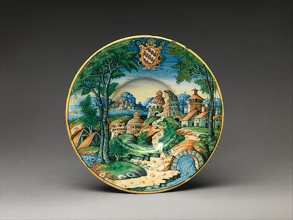 Plate (tagliere), by workshop of Guido Durantino