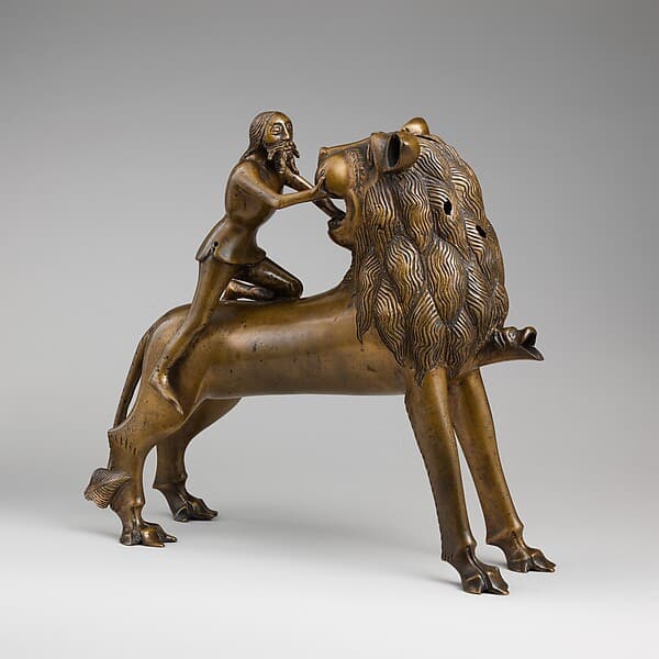 Aquamanile in the Form of Samson and the Lion
