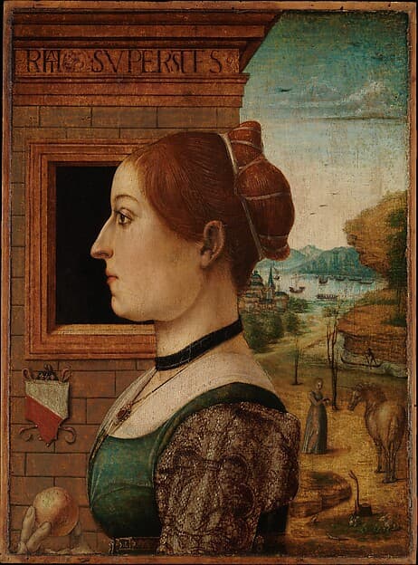Portrait of a Woman, possibly Ginevra d'Antonio Lupari Gozzadini, by Maestro delle Storie del Pane