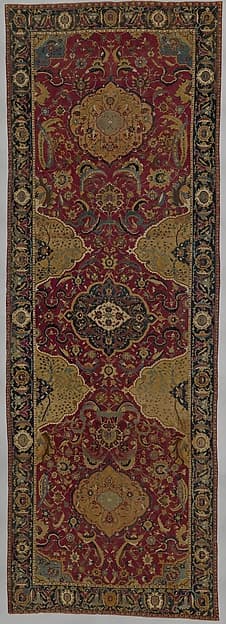 Indo-Persian carpet with medallions
