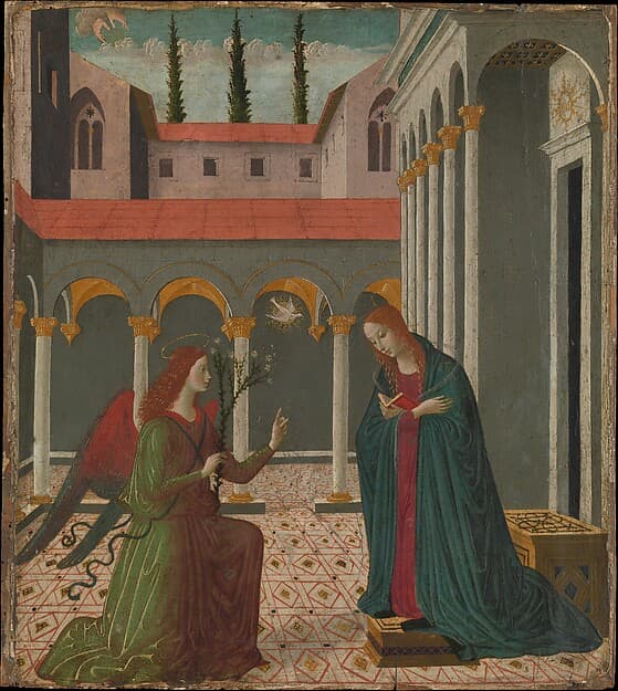 The Annunciation, by Maestro Esiguo (possibly Alesso di Benozzo, Italian, Pisa 1473–1528 Florence)