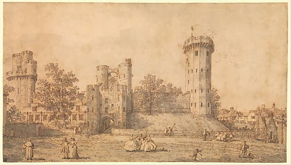 Warwick Castle: The East Front, by Canaletto (Giovanni Antonio Canal)