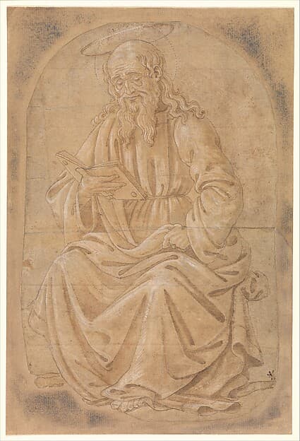 A Seated Saint Reading from a Book, by Francesco Botticini (Francesco di Giovanni)