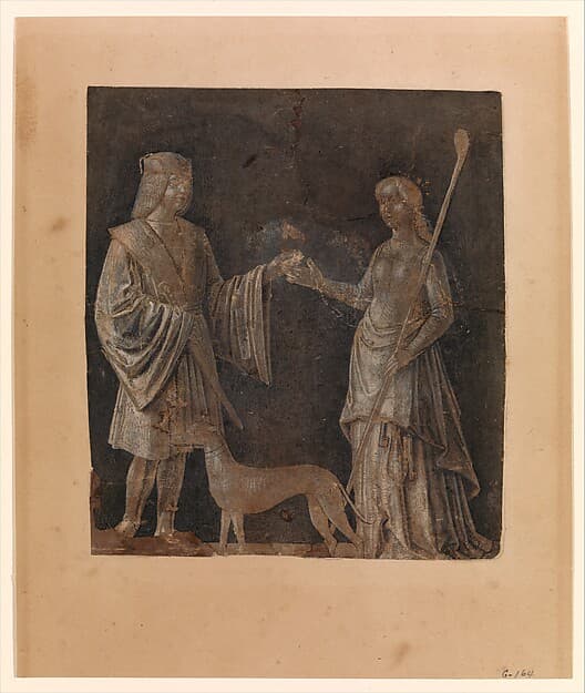 A Gentleman, a Young Woman, and a Dog, by Michele da Verona