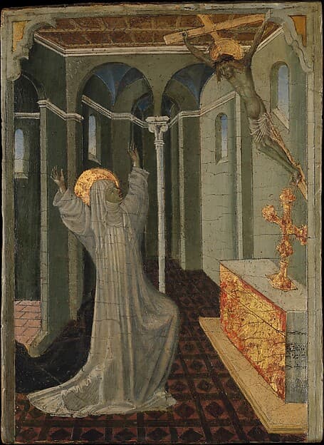 Saint Catherine of Siena Receiving the Stigmata, by Giovanni di Paolo (Giovanni di Paolo di Grazia)