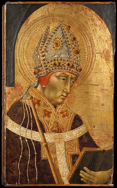 Saint Ambrose, by Giovanni di Paolo (Giovanni di Paolo di Grazia)