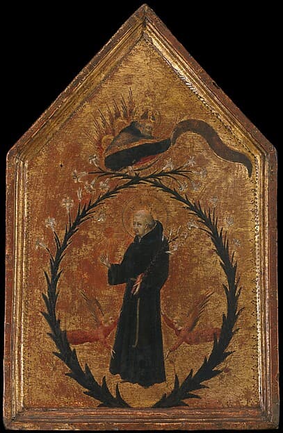 The Exultation of Saint Nicholas of Tolentino, by Giovanni di Paolo (Giovanni di Paolo di Grazia)
