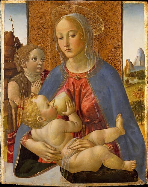 Madonna and Child with the Young Saint John the Baptist, by Cosimo Rosselli