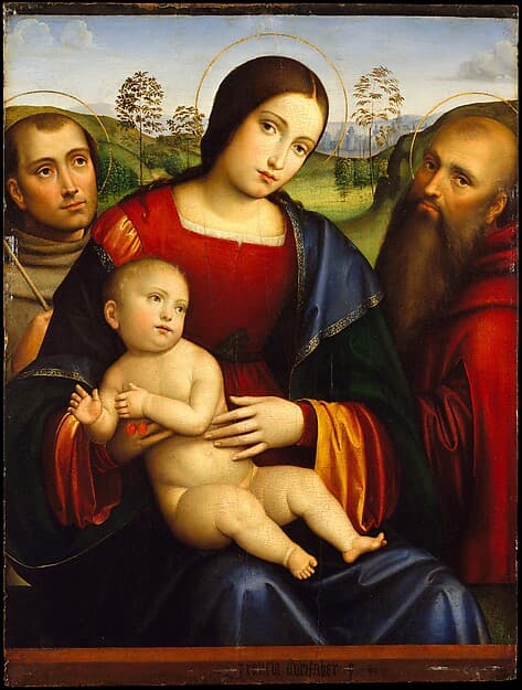 Madonna and Child with Saints Francis and Jerome, by Francesco Francia