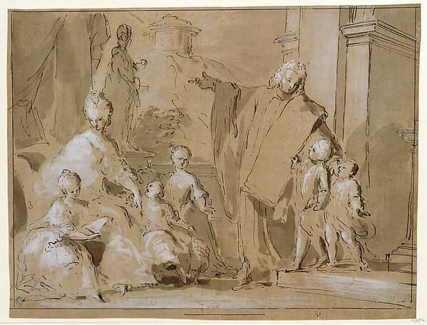 A Venetian Family Portrait Group, by Pietro Antonio Novelli