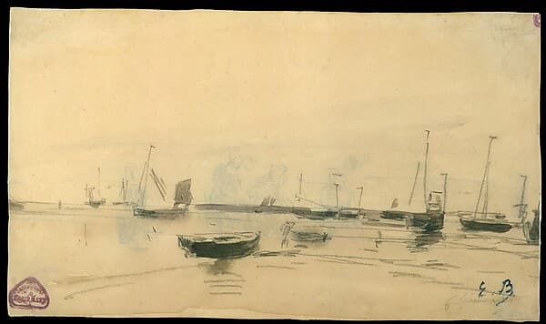 Marine Scene (recto), by Eugène Boudin