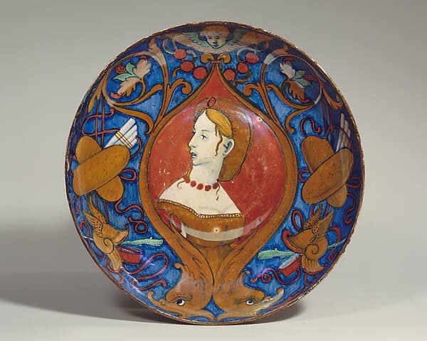 Dish (coppa umbonata), by Maestro Giorgio Andreoli