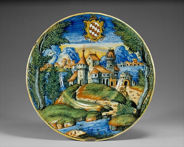 Plate (tagliere), by workshop of Guido Durantino
