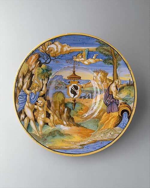 Armorial dish: The story of Apollo, by Francesco Xanto Avelli da Rovigo