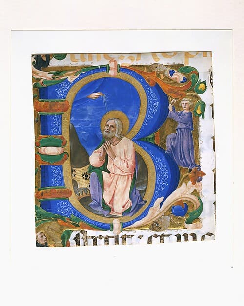 King David in Prayer in an Initial B, by Zanobi Strozzi