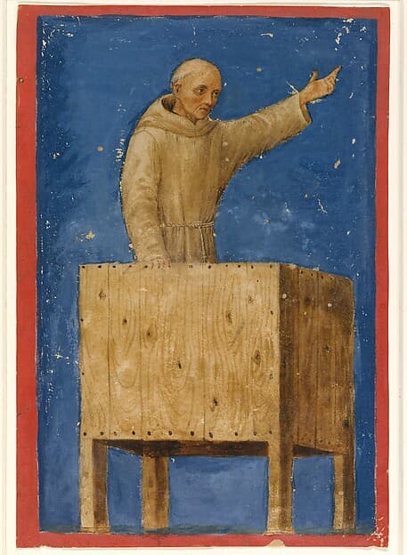 Saint Bernardino Preaching from a Pulpit, by Francesco di Giorgio Martini