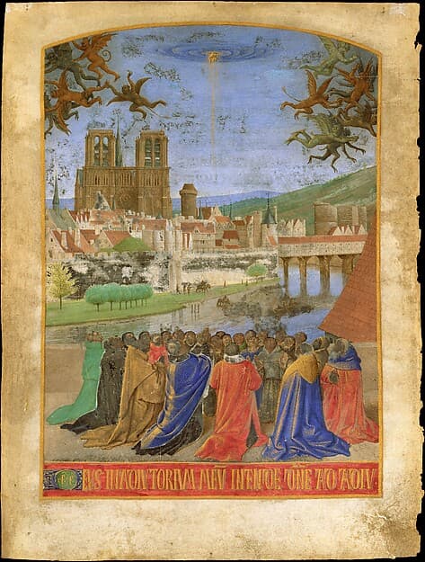 The Right Hand of God Protecting the Faithful against the Demons, by Jean Fouquet